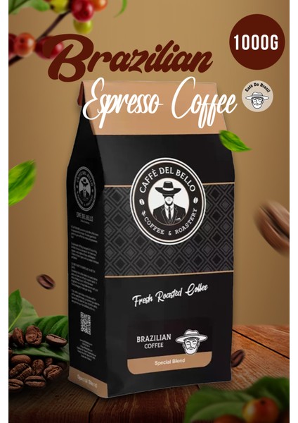 Caffe Del Bello Brezilya Espresso Kahve 1 kg (Çekirdek Veya Öğütülmüş)