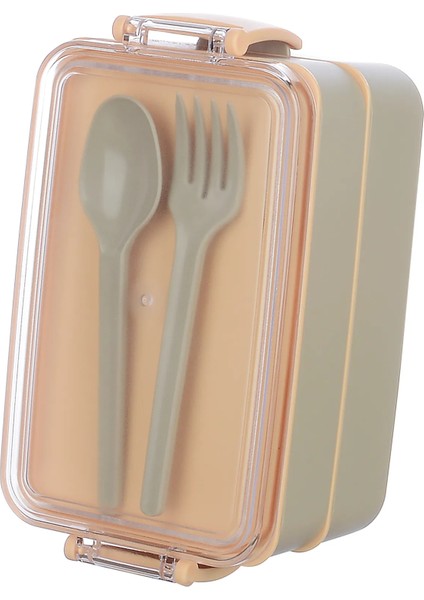 Go Iki Bölmeli Kilitli Beslenme Kabı Seti,hazırla Çık,detoks,diyet,sporcu Besin,saklama Kabı 400ML+500ML