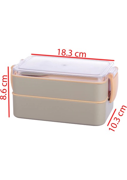 Go Iki Bölmeli Kilitli Beslenme Kabı Seti,hazırla Çık,detoks,diyet,sporcu Besin,saklama Kabı 400ML+500ML