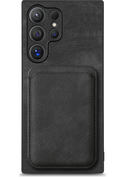 Samsung Galaxy S24 Ultra Retro Doku Çıkarılabilir Manyetik Kart Vaka Telefon Kapağı (Yurt Dışından)