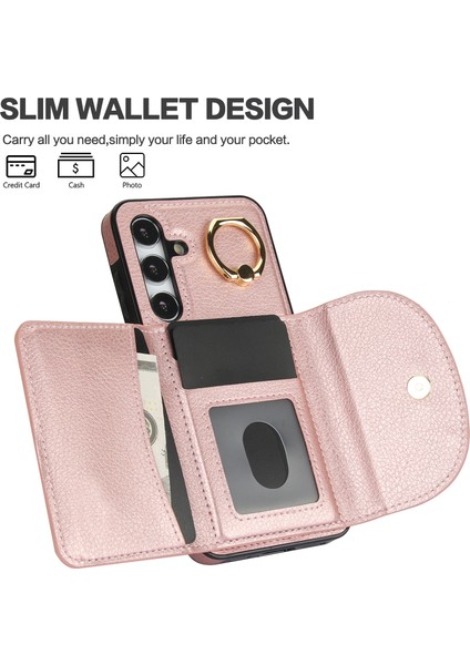 Samsung Galaxy S24+ Rfıd Engelleme Kart Torbası Kickstand Pu+ Tpu Telefon Kapağı (Yurt Dışından) indirimleri