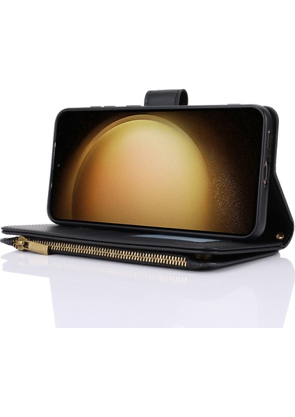 Samsung Galaxy S23 Kapak Düşüşe Dayanıklı Rfıd Engelleme Pu Deri Cüzdan Kabuğu (Yurt Dışından)