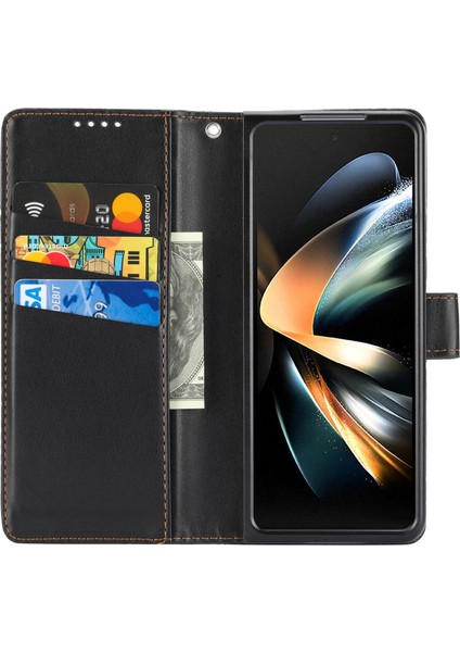 Samsung Galaxy Z Fold4 5g Deri Kılıf Hattı Baskılı Telefon Kapağı (Yurt Dışından)