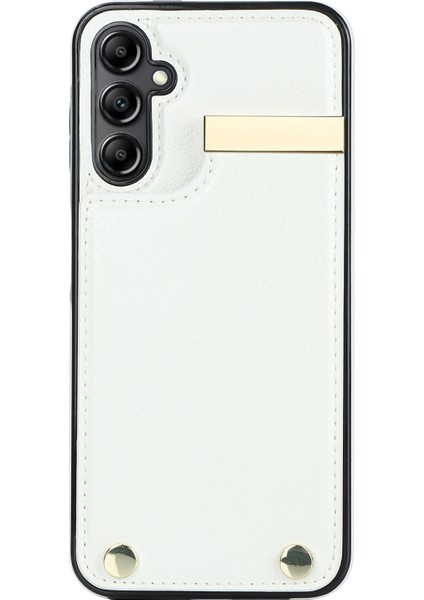 Samsung Galaxy S23 Fe Tpu+Pu Deri Metal Dekor Shock Anti-Chone Kılıfı (Yurt Dışından) fiyatları