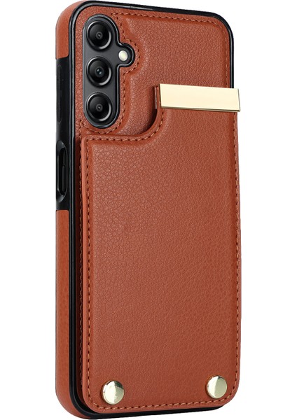 Samsung Galaxy S23 Fe Tpu+Pu Deri Metal Dekor Shock Anti-Chone Kılıfı (Yurt Dışından) modelleri