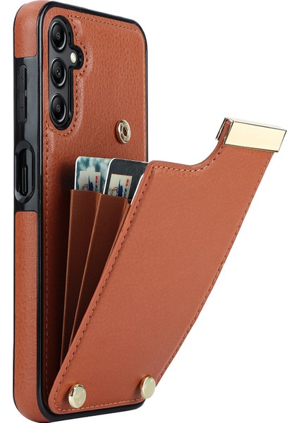 Samsung Galaxy A54 5g Kart Tutucu Tpu+Pu Deri Donanım Dekor Kabuğu (Yurt Dışından)