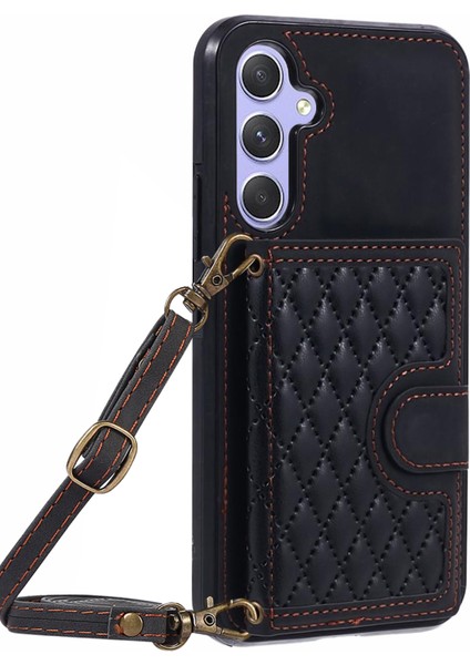 Samsung Galaxy A25 5g Pu Deri+Tpu Kart Tutucu Strap ile Arka Kapak (Yurt Dışından)