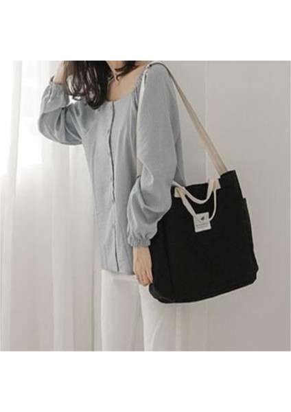 Büyük Kapasiteli Omuz Çapraz Askılı Kanvas Çanta (Yurt Dışından)