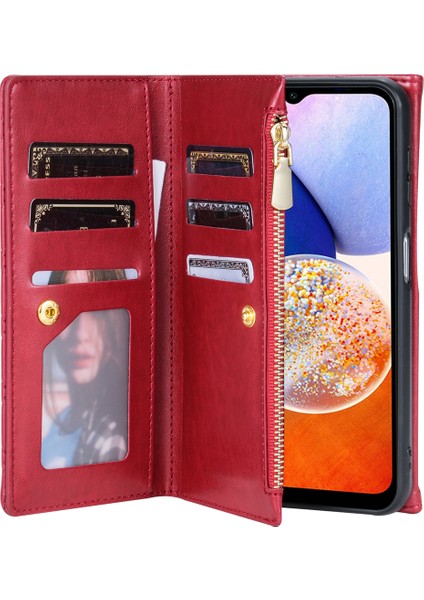 Samsung Galaxy A05S 4g Fermuarlı Cep Flip Deri Telefon Kapağı (Yurt Dışından)
