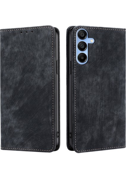 Samsung Galaxy A15 4g/5g Deri Kılıf Rfıd Engelleme Stand Telefon Kapağı (Yurt Dışından)