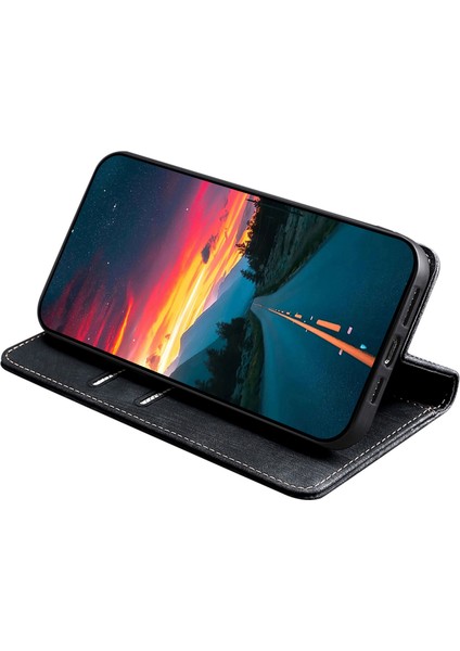 Samsung Galaxy A15 4g/5g Deri Kılıf Rfıd Engelleme Stand Telefon Kapağı (Yurt Dışından)