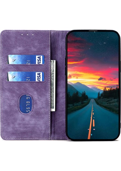 Samsung Galaxy A15 4g/5g Deri Kılıf Rfıd Engelleme Stand Telefon Kapağı (Yurt Dışından)