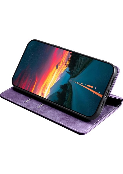 Samsung Galaxy A15 4g/5g Deri Kılıf Rfıd Engelleme Stand Telefon Kapağı (Yurt Dışından)
