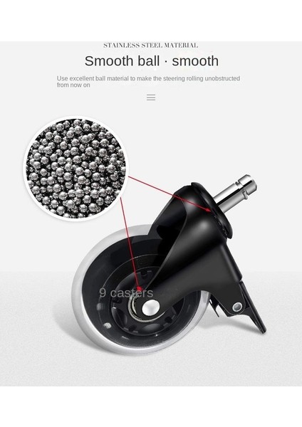 Pu Ekleme Çubuğu Evrensel Tekerlek Sessiz Fren Tekeri (Yurt Dışından) modelleri