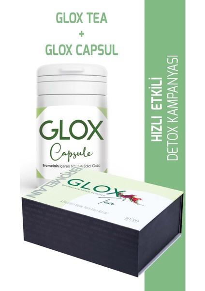 Bromelain'lı Hızlı Detox Çayı + Bromelain'lı Detox Kapsülü