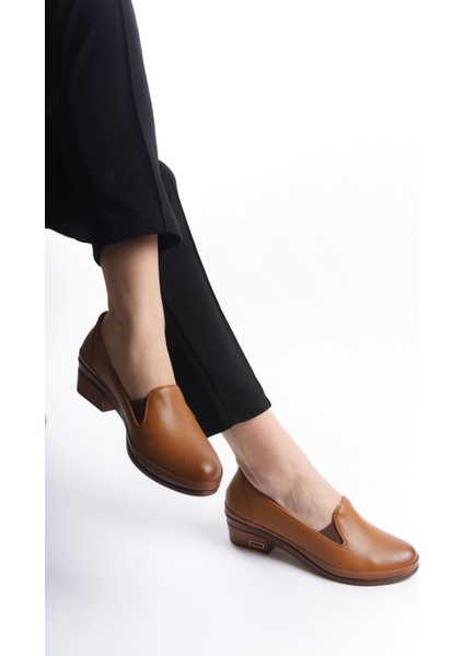 Deri Anatomik Taban Comfort Taba Kadın Ayakkabı TMD202465