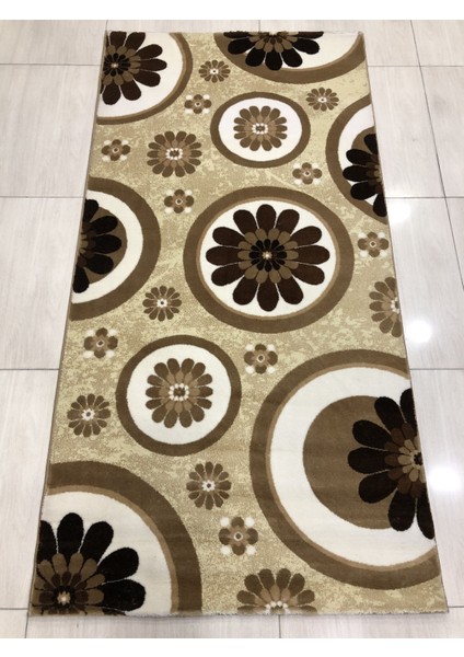 Burakhalı Irmak 11544 R 100X200 Kahve Krem 2 Metre Yolluk !