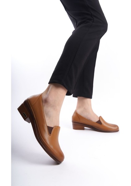 Deri Anatomik Taban Comfort Taba Kadın Ayakkabı TMD202465 fırsatları