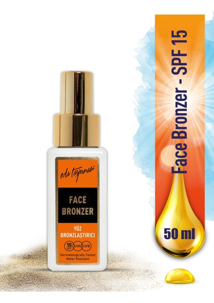 Yüz Bronzlaştırıcı SPF15 Yüz Güneş Kremi 50 ml