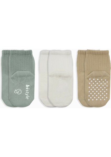 3'lü Kaymaz Taban Bebek Çorabı 3010