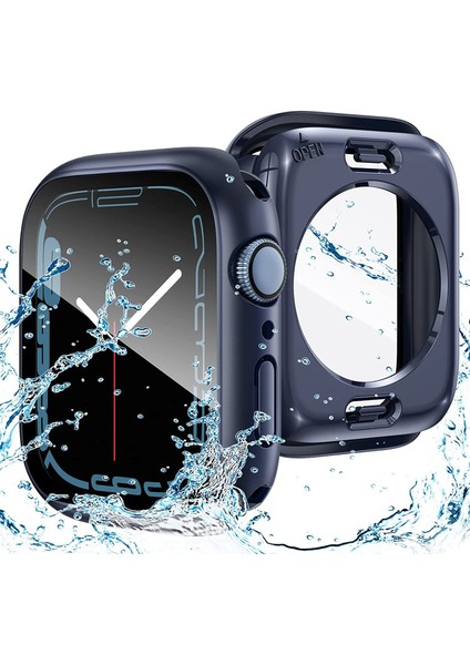 Apple Watch Için Uygun Su Geçirmez Kabuk Koruyucu Kapak Apple Watch Ultra Temperli Kabuk Membran Entegre S8/7/6 (Yurt Dışından)