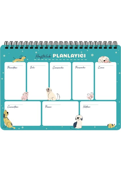 Keskin Color Spiralli Planner Sevimli Köpekler 17X24