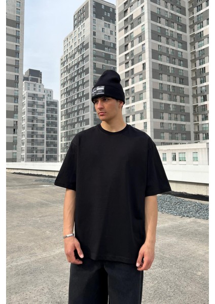 Basic Siyah Oversize Tişört
