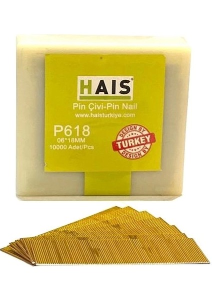 Hais Pin Kıl Çivi 06*18 mm (Koli 48 Paket)