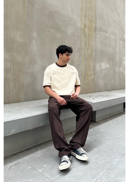 Harlem Baskılı Krem Oversize Tişört fırsatları