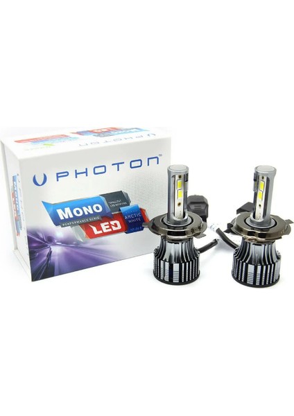 Photon Mono +3 Plus H4 LED Xenon Far Ampulü Buz Beyaz 12-24V