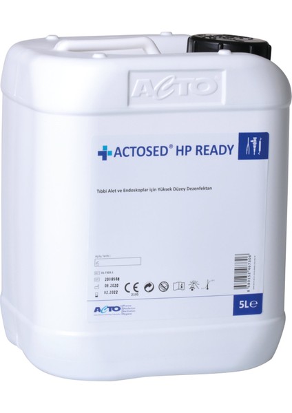 Actosed® Hp Ready 5 L Tıbbi Alet ve Endoskoplar Için Yüksek Yüzey Dezenfektan