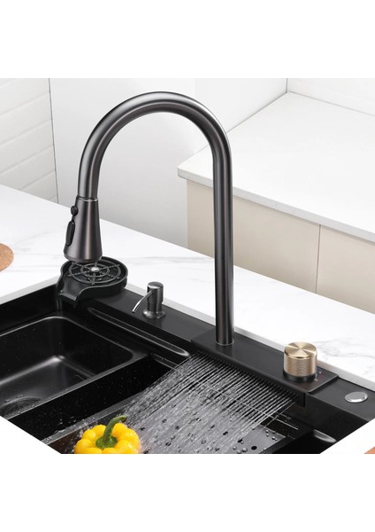 Teknolojik Akıllı Eviye Seti Kombine Basic Nano Siyah KRM1010-BL