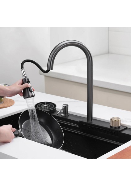 Teknolojik Akıllı Eviye Seti Kombine Basic Nano Siyah KRM1010-BL