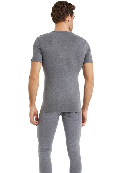 V Yaka Kısa Kol Unisex Gri Termal İçlik C3T6N2O1 fiyatları