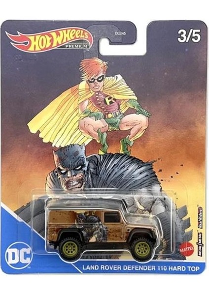 5'li Araba Seti - Hot Wheels Premium Dc Batman DLB45 modelleri