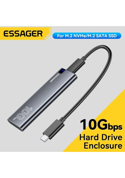 Ssd Kutusu CE/FC/ROHS Lisanslı 2280/2260/2242/2230 M.2 NVMe M.2 SATA 10Gps Gen 3x2 Yüksek Hızlı Son Nesil Teknoloji Metal Sağlam Orjinal