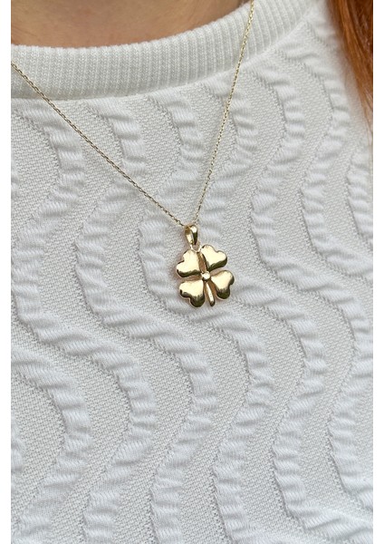 Yonca Altın Kolye CGKKLY096