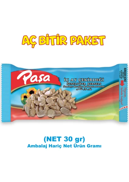 Paşa Kuruyemiş İşlenmiş İç Ay Çekirdeği 30 gr x 24 Adet