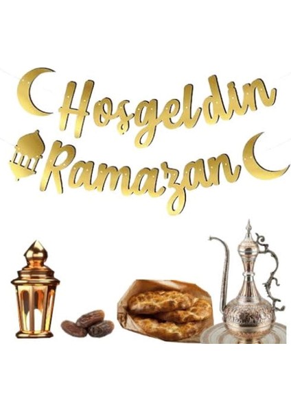 Hoşgeldin Ramazan Kaligrafi Banner Ramazan Süsleri modelleri