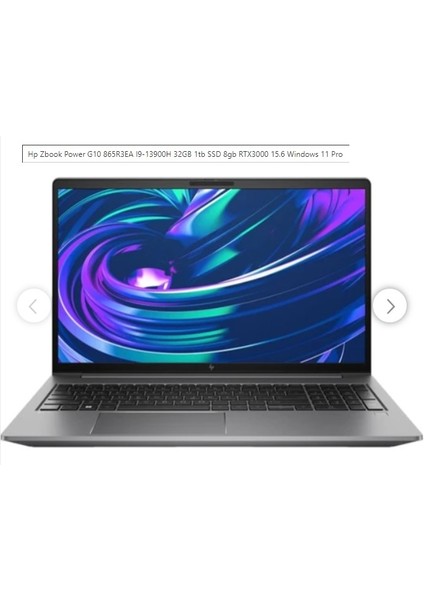 Hp Zbook  Power G10  I7-13800H 64GB 1tb SSD Rtx A1000 6gb 15.6 Windows 11 Pro Ingilizce