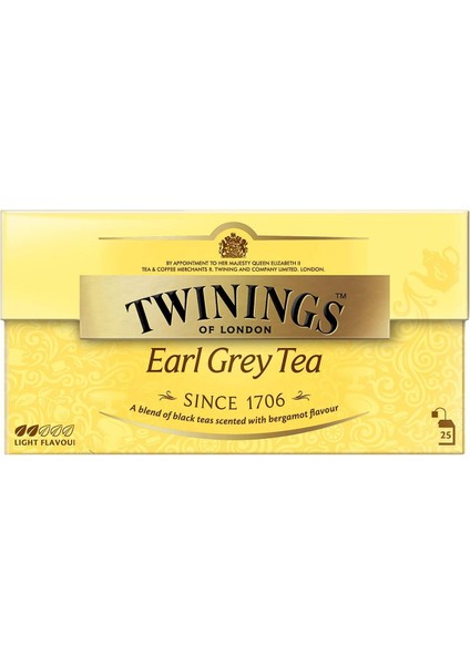 Çay Earl grey Tea Bardak Poşet 25