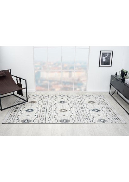 London Ly001g Gri Lacivert Otantik Desen Salon Halısı fiyatları