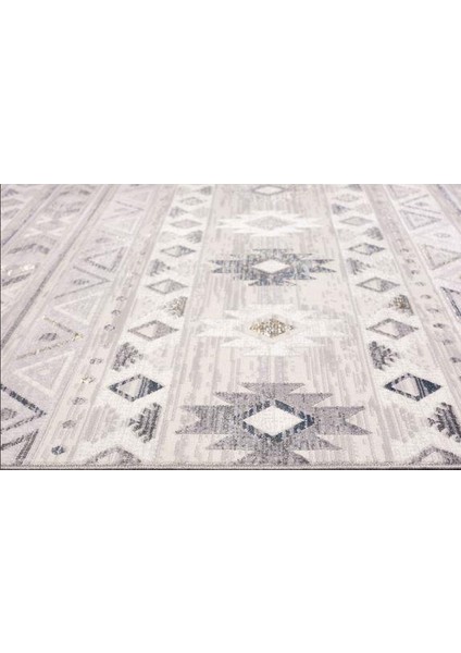 London Ly001g Gri Lacivert Otantik Desen Salon Halısı fırsatları
