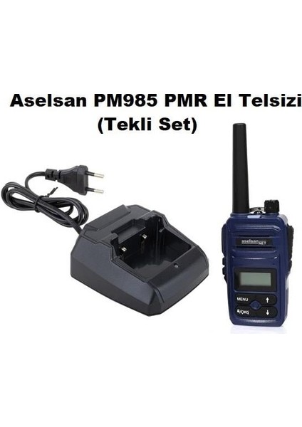 PM985 12KM Açık Alan Mesafeli Pmr El Telsizi (Tekli Set)