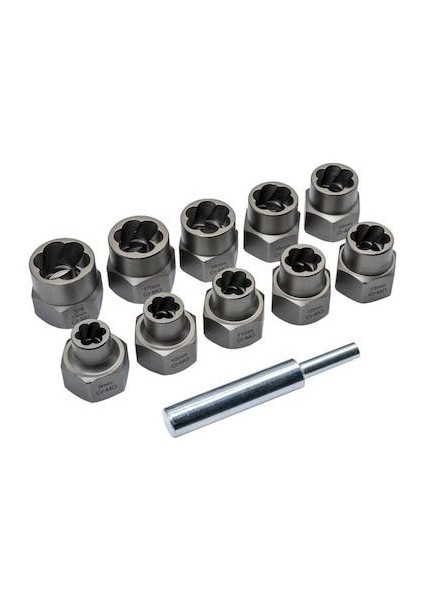 Hasarlı Civata ve Somun Sökme 1/2" Lokma Takımı 11 Parça