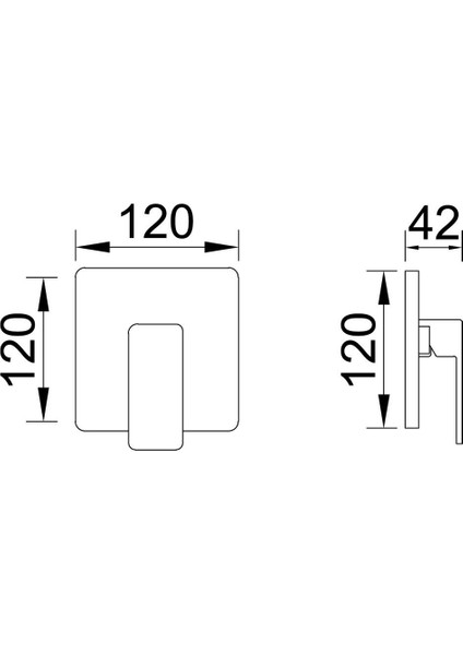 Ankastre Duş Bataryası Tetra KAB102-1