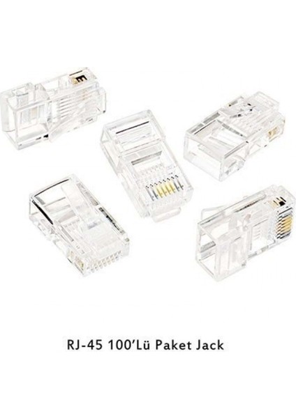 Ez RJ45 Cat5/cat6 Yeni Nesil Konnektör - Delikli Konnektör - 100 Adet