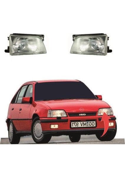 Ns Nilser Auto Parts Ns Opel Kadett E Sağ-Sol Set Far Lambası 1984>