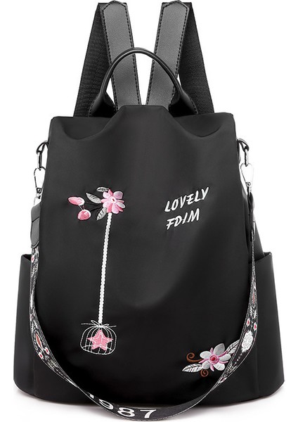 Işlemeli Kadın Hafif Sırt Çantası (Yurt Dışından)