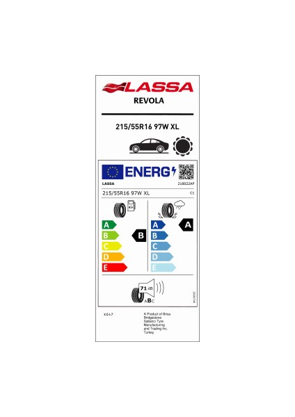 215/55R16 97W Xl Revola Binek Yaz Lastiği Üretim Yılı 2024 fiyatları